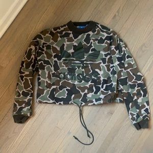 Adidas Camo Cropped Sweatshirt